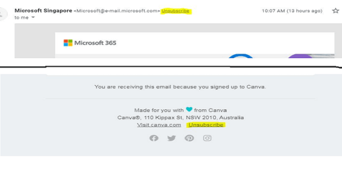 Make Unsubscribe easy