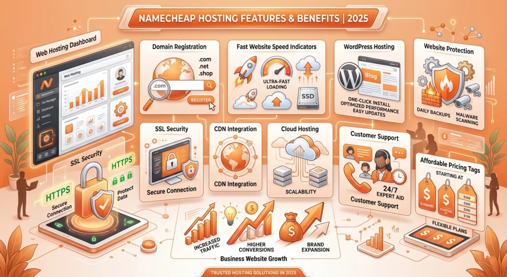 Key features and benefits of Namecheap hosting services in 2025
