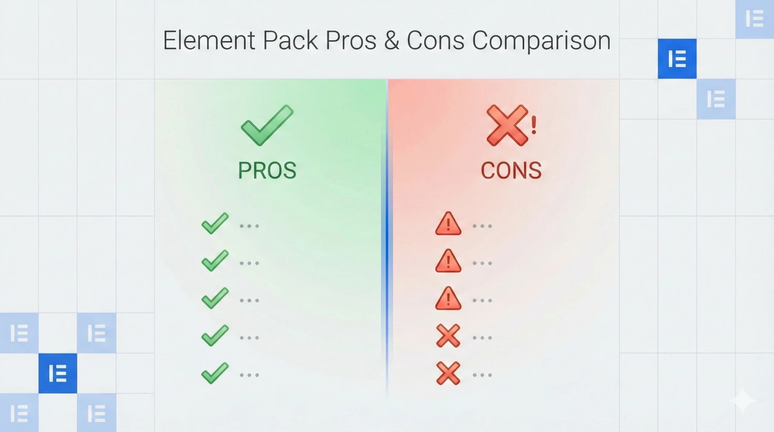 Element Pack pros and cons comparison for Elementor users