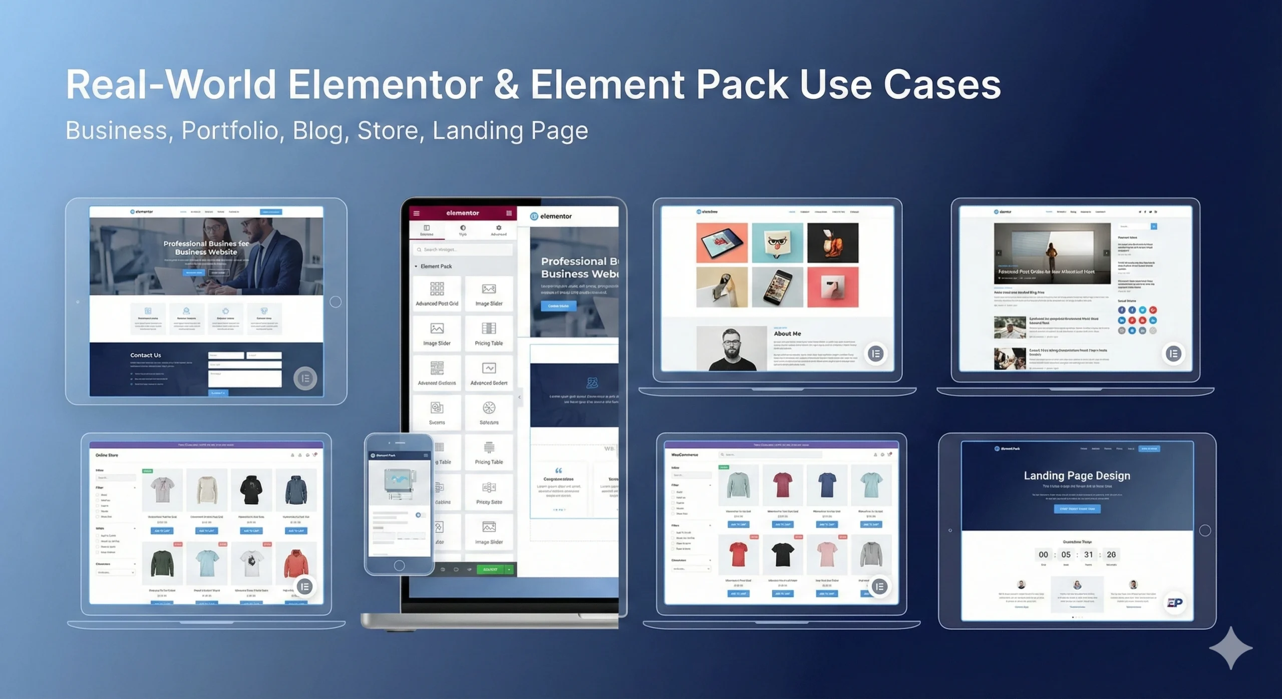 Real use cases of Element Pack Elementor addon for websites