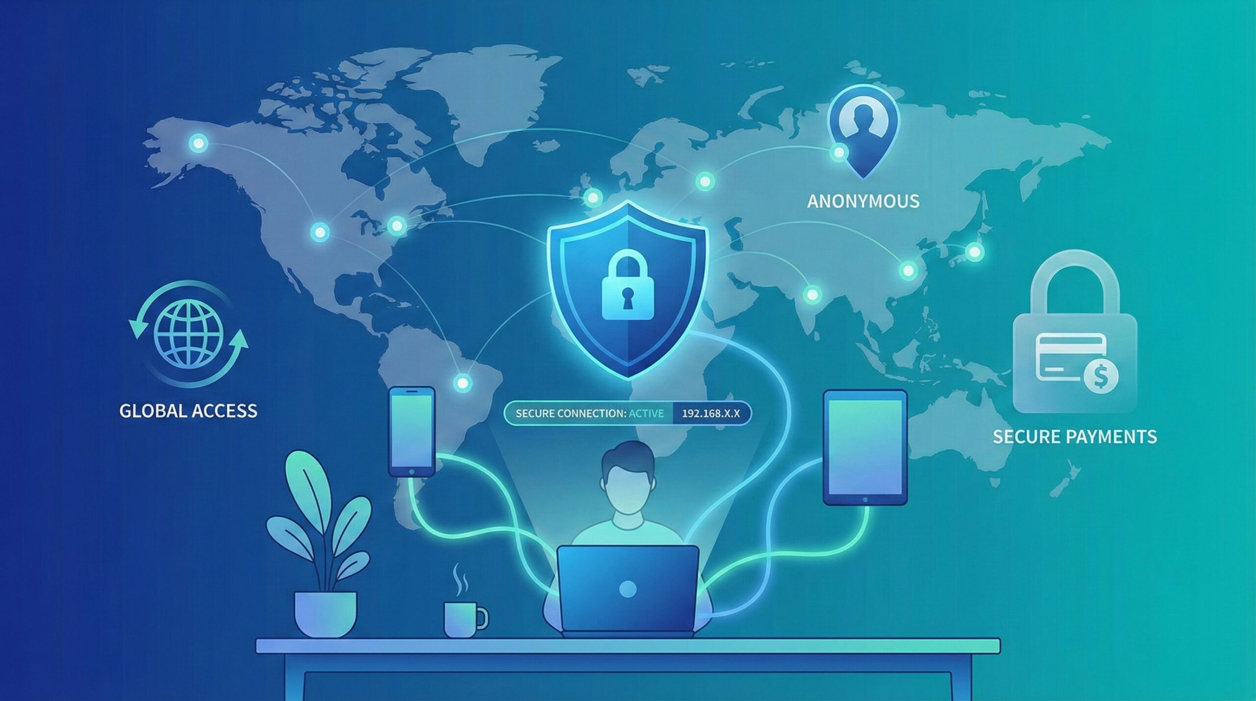 Easy VPN use for secure browsing and global online access