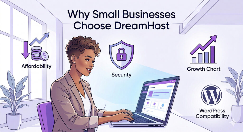 DreamHost for Small Business – Honest Review (2026) Small businesses choosing DreamHost hosting for affordability and growth