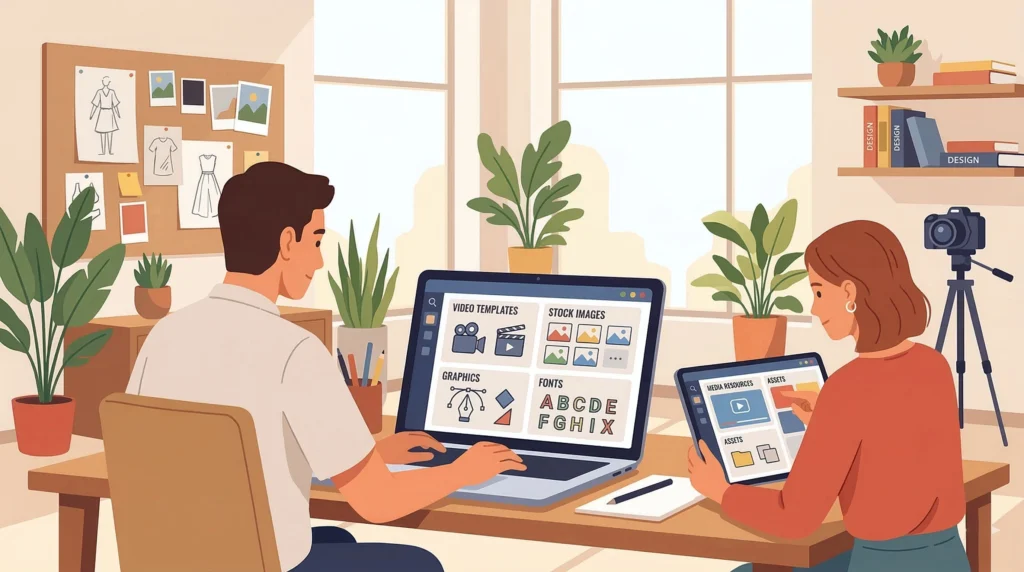 designers and content creators using Envato Elements creative assets