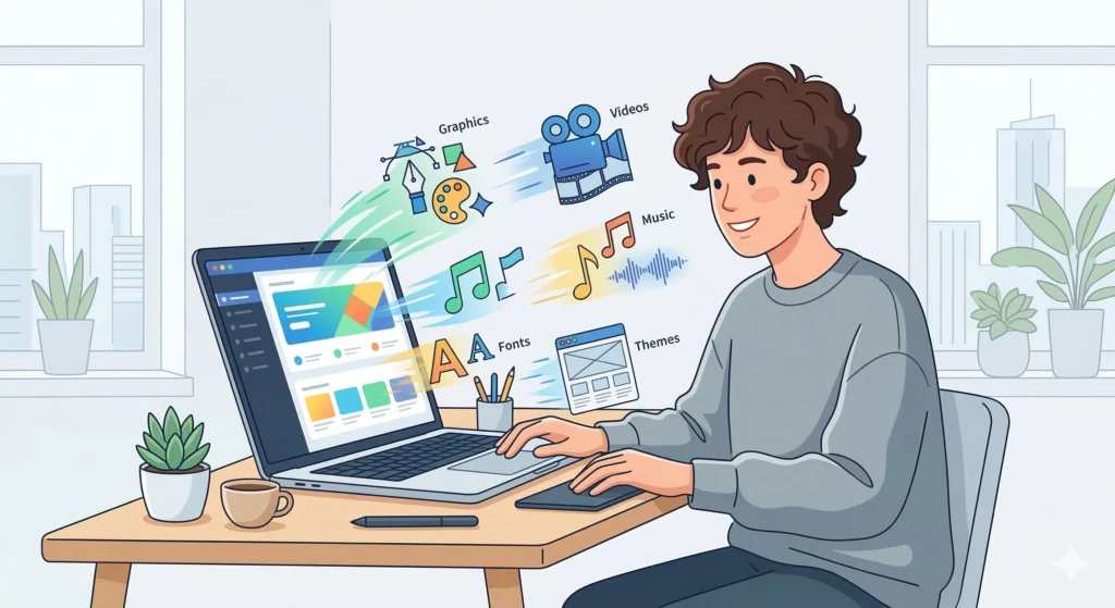 Envato Elements unlimited downloads creative assets platform