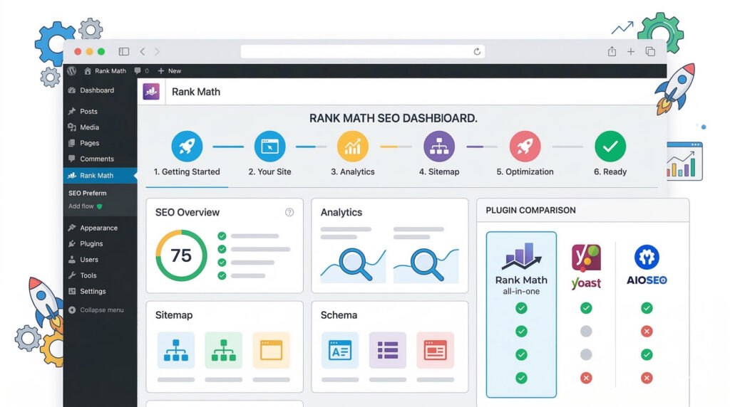 Ease of use comparison of Rank Math and other SEO plugins