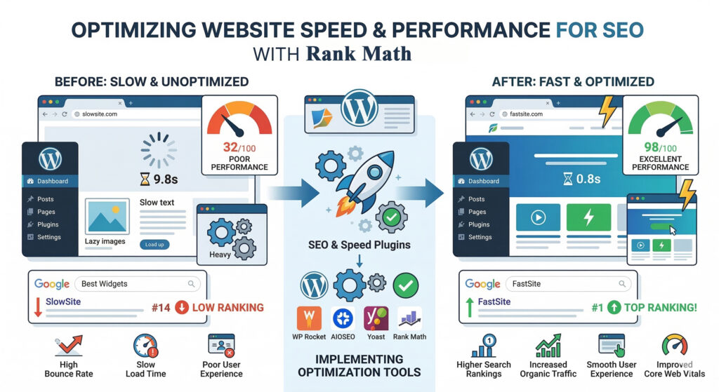Website performance and speed comparison of SEO plugins for WordPress
