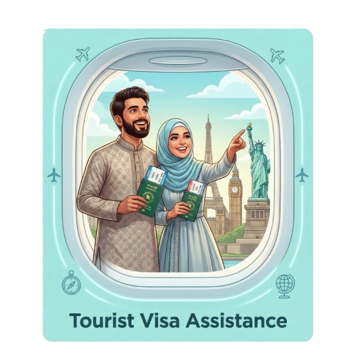 Tourist visa assistance service helping travelers plan international trips and visa applications