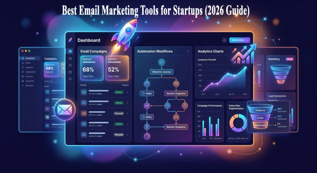 Best email marketing tools for startups 2026 automation dashboard