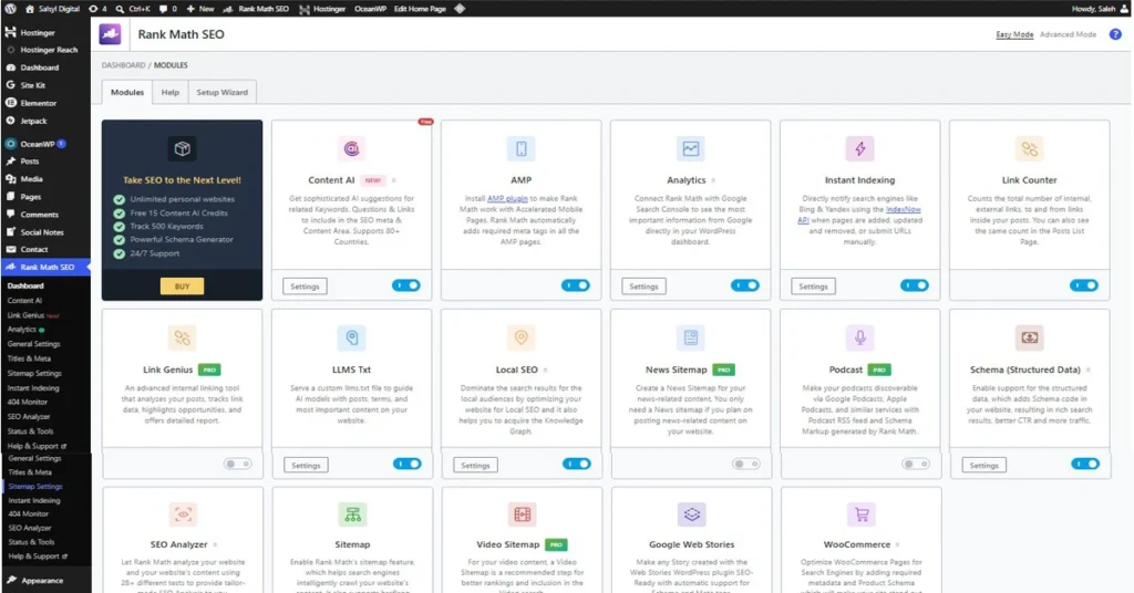 Ultimate Rank Math SEO Checklist (2026): 50+ Powerful SEO Tips Rank Math dashboard overview showing SEO settings and performance