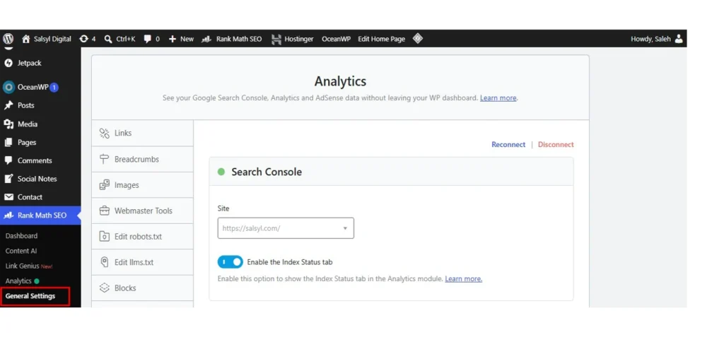 Ultimate Rank Math SEO Checklist (2026): 50+ Powerful SEO Tips Google Search Console connected with Rank Math