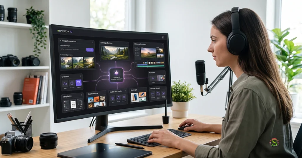 Best Design Tools for Content Creators in 2026 Envato AI creative tools interface