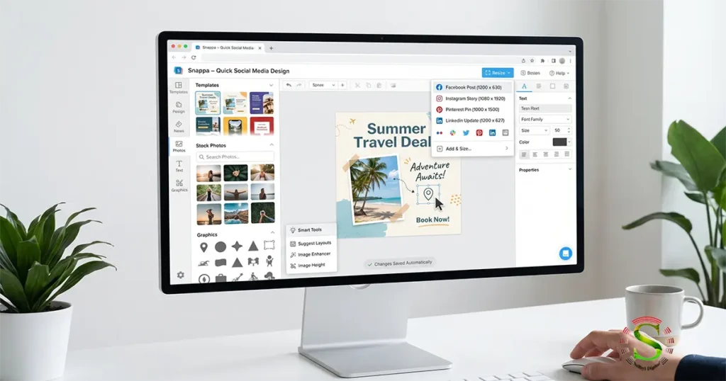 Best Design Tools for Content Creators in 2026 Snappa social media design interface